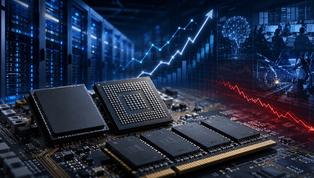 Cipurile de memorie devin miza boomului AI. Acțiunile Micron și SK Hynix urcă cu aproape 290%, iar platformele suportă costurile