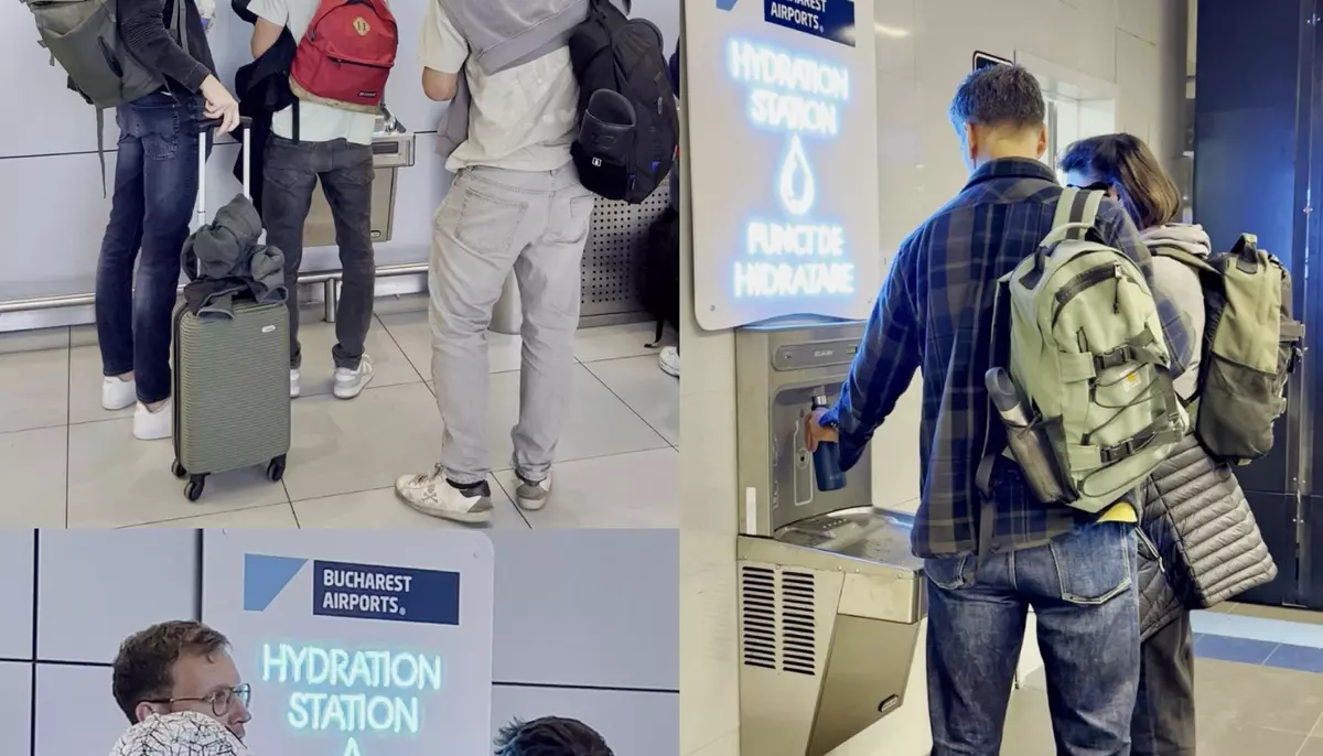Au apărut 10 stații de apă potabilă pe aeroporturile din București. Numărul lor va fi suplimentat în funcție de gradul de utilizare