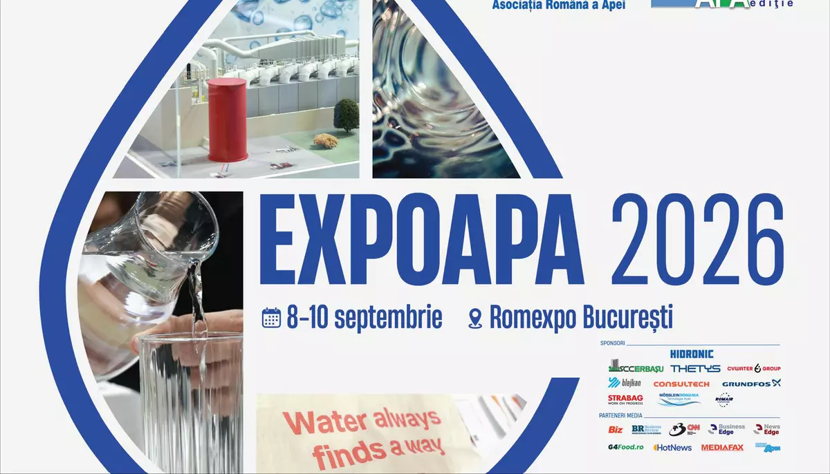 ExpoApa 2026 aduce la București 4.000 de participanți. Evenimentul reunește 82 de expozanți din șapte țări