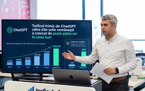 Traficul trimis de ChatGPT pe site-urile românești a crescut de peste patru ori în cinci luni. Ce arată datele pe septembrie de pe trafic.dwf.ro