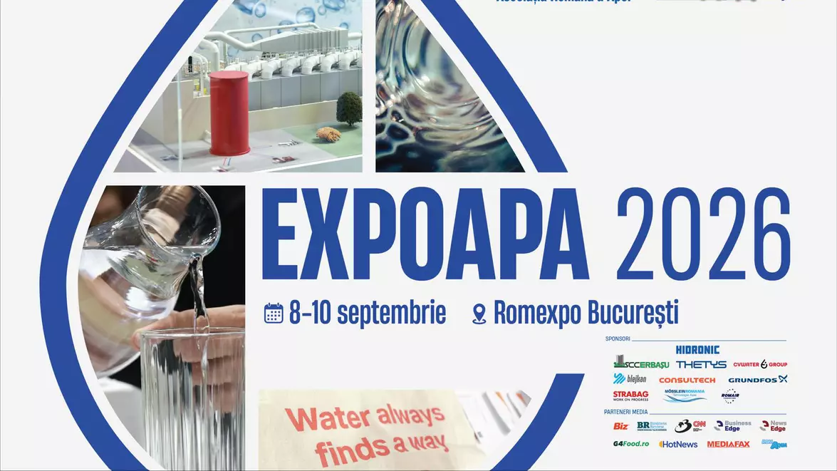 ExpoApa 2026 aduce la București 4.000 de participanți. Evenimentul reunește 90 de expozanți din 13 țări