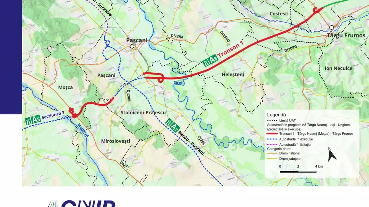 A8 primește prima finanțare prin programul SAFE. Contract de 4,87 miliarde de lei pentru tronsonul Moțca-Târgu Frumos