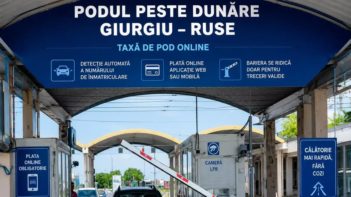 Taxa de pod Giurgiu-Ruse va putea fi plătită online din 15 iunie. În prima fază, este aplicabil doar pentru autoturisme