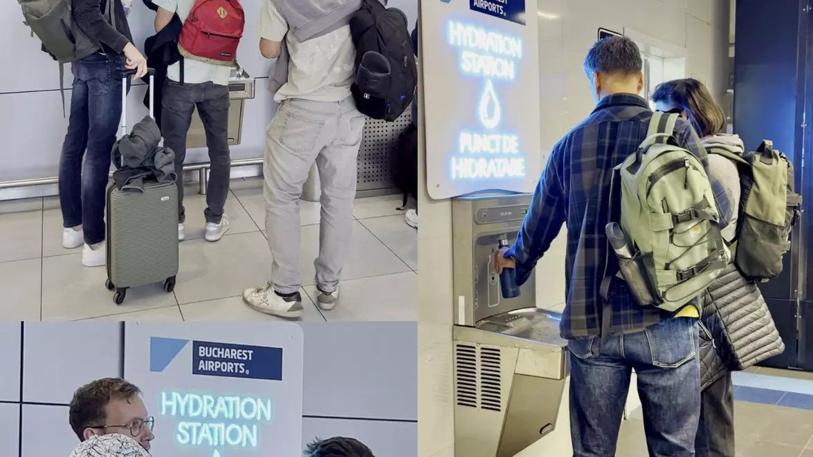 Au apărut 10 stații de apă potabilă pe aeroporturile din București. Numărul lor va fi suplimentat în funcție de gradul de utilizare