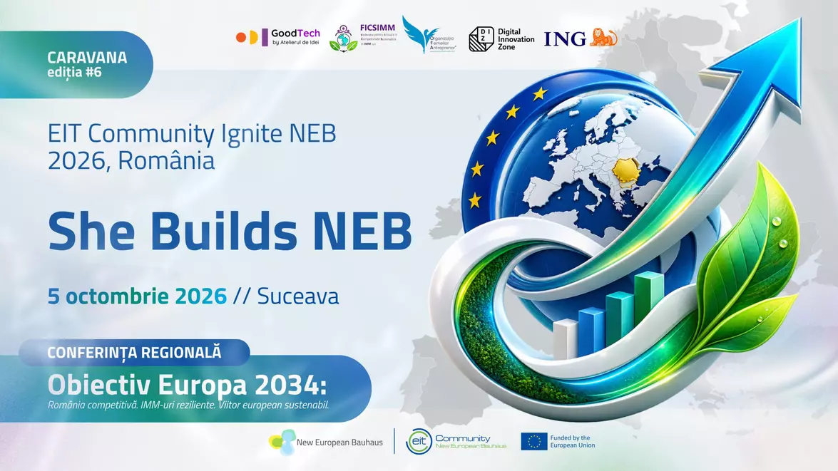 Programul european Ignite NEB se lansează în România. Suceava va găzdui conferința regională dedicată IMM-urilor și femeilor antreprenoare