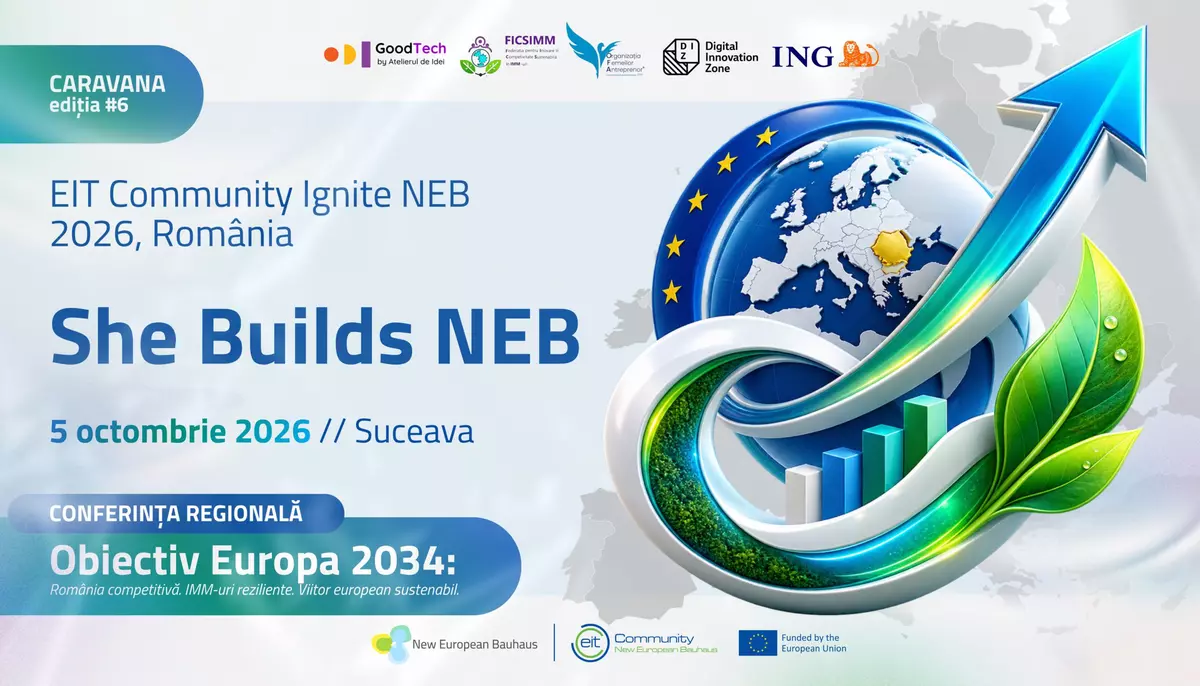 Programul european Ignite NEB se lansează în România. Suceava va găzdui conferința regională dedicată IMM-urilor și femeilor antreprenoare